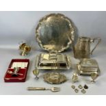 EPNS & PLATED ITEMS including rectangular entree dish and cover, butter dish with hinged cover,