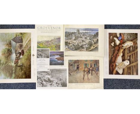 WALES RELATED UNFRAMED COLOUR PRINTS & POSTERS including DONALD MCINTYRE - coastal scene, signed in pen, 22 x 29.5cms, DON BR