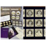 WINDSOR MINT BOXED SET OF TWELVE PROOF COINS, The Presidents of the USA and CASED PROOF COIN SETS,