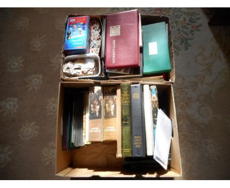 A collection of stamps, including albums, first day covers, PHQ cards and presentation packs (2 boxes).
