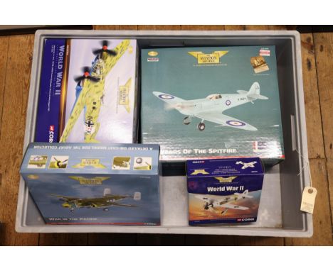 5 Corgi Aviation Archive Aircraft. A 1:32 scale '70 Years of The Spitfire' Supermarine Type 300-The Prototype Spitfire, K054,