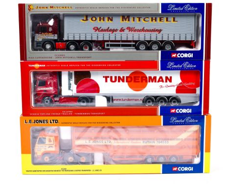 3 Corgi Limited Edition Collectables series Trucks. CC12424 Volvo Globetrotter with Houghton Parkhouse 'The Professional' Liv