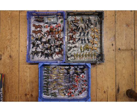 100+ lead and white metal soldiers by various makers, British army, Scots guards, Turkish, Napoleonic, mounted and on foot, s