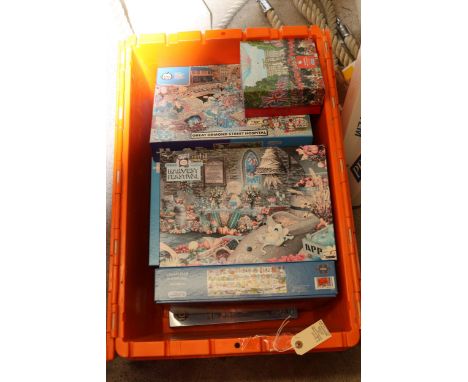 65+ GIBSON jigsaw puzzles covering various subjects including, Walls ice cream classics, our glorious Queen, A world of life,