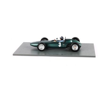 A 1:18 scale Spark BRM P57 World Champion 1962, Graham Hill. South African Grand Prix Winner. Boxed with packing. Vehicle Min