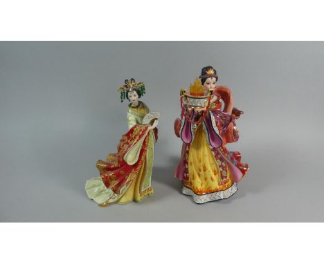 A Danbury Mint Diamond Fire Empress Together with Jade Empress 