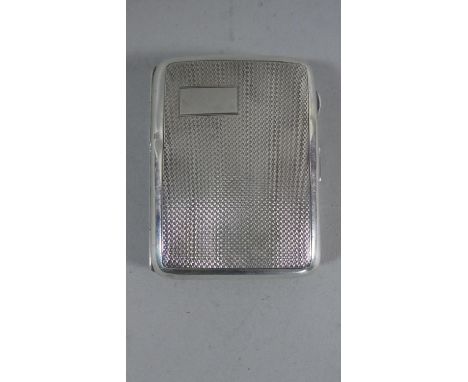 A Silver Cigarette Case with Engine Turned Decoration, Birmingham 1937, 65.3g 