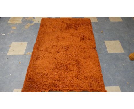 A Vintage Shag Pile Rug, 174cm x 116cm 