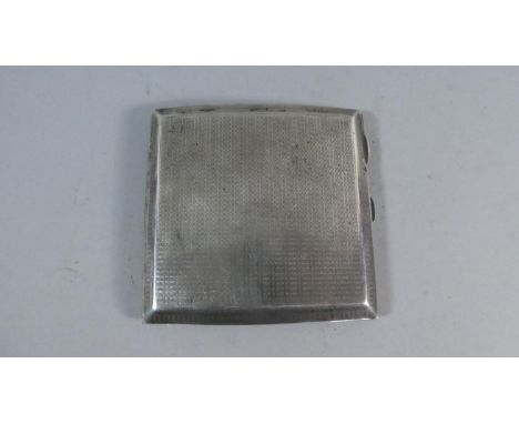 A Silver Cigarette Case with Engine Turned Decoration, Birmingham 1927, 97.5g 