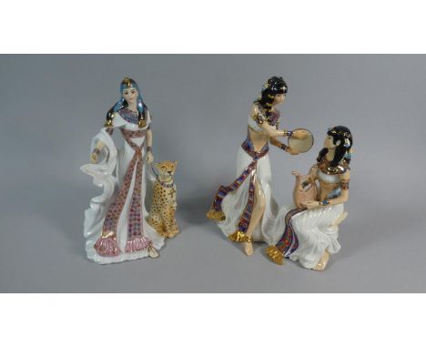 A Royal Worcester Limited Edition Figure Nefertari and Royal Worcester Music of the Nile 
