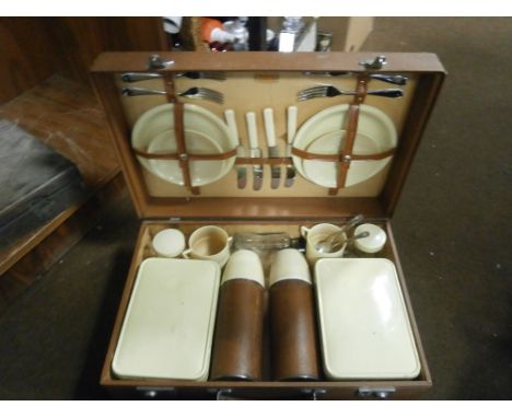 A VINTAGE SIRRAM PICNIC HAMPER