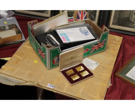 A COLLECTION OF STAMPS TO INCLUDE WHOLE SHEETS STAMPS, FIRST DAY COVERS, ETC. TOGETHER WITH A CASED SET OF RAILWAY INTEREST L