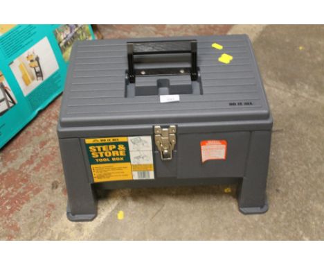 A STEP AND STORE TOOL BOX