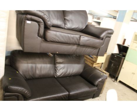 A THREE SEATER SOFA TOGETHER WITH A MATCHING TWO SEATER SOFA 