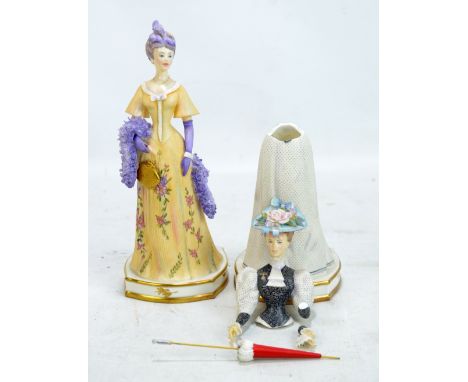 ROYAL WORCESTER; two figures from the 'Victorian' series, 'Madelaine' and 'Elizabeth' (af) (2).Additional InformationElizabet