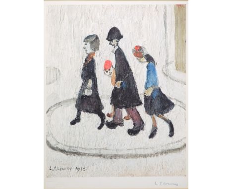 LAURENCE STEPHEN LOWRY RBA RA (1887-1976); limited edition signed print, 'Group of Children', signed in pen to lower right an