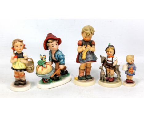 HUMMEL;&nbsp;five figures including 'Friedel', 'Girl With Nosegay' and 'Little Goat Herder' (5).Additional InformationAll wit