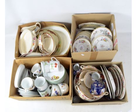A group of part tea and dinner sets including Royal Worcester 'Evesham Vale', Minton 'Marlow' and further similar, numerous i