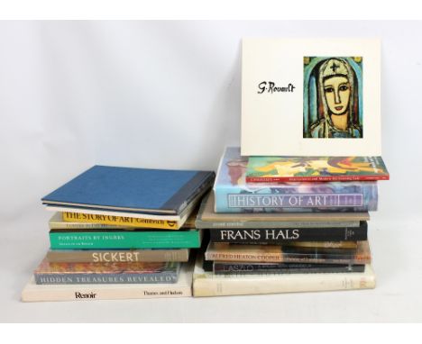 A group of art books with subjects including Turner, Ingres, Sickert, Renoir, Canaletto, Frans Hals, etc.&nbsp;