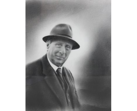 MARC GRIMSHAW (born 1957); pencil study, half-length portrait of LS Lowry, signed lower right, 40 x 30cm, framed and glazed. 