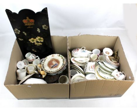A quantity of royal commemorative ceramics and works of art, Queen Victoria to George VI.