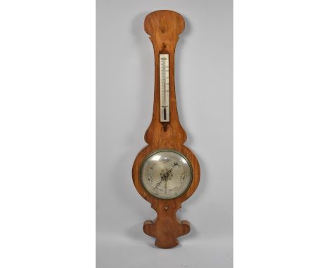 A 19th Century Onion Top Wall Barometer with Thermometer, Mercury Tube AF, Four Restoration 