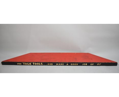 A Vintage Tool Shop Shelf For Toga Tools, 159cm Long 