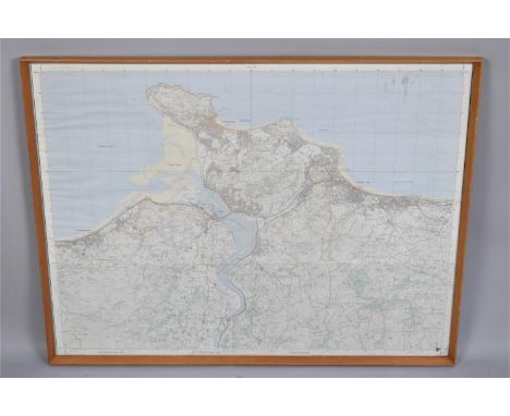 A Framed Ordnance Survey Map of Colwyn Bay and Llandudno, 80x60cm 