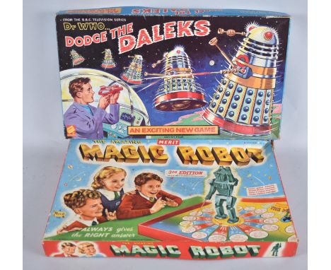 A Vintage Doctor Who Dodge the Darleks Board Game Together with Merit Magic Robot 