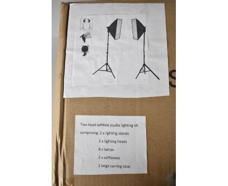 A Softbox Studio Lighting Kit with Two Stands 