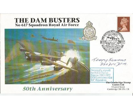 The Dam Busters signed RAF cover No.617 Squadron, Royal Air Force. 50th Anniversary of the Dams raid. Cover design shows a La