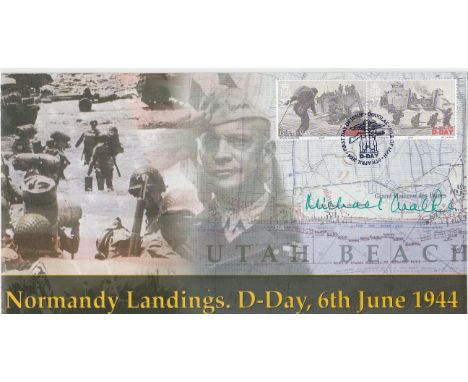 D-Day signed RAF cover.  Normandy Landings signed WW2 cover. D-Day, 6th June 1944. Cover design features the scene on Utah Be