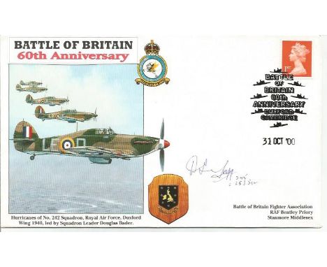 Sqn. Ldr. Derek S. Yapp DFC No.253 Sqn. Battle of Britain WW2 fighter pilot signed cover. 50th Anniversary Battle of Britain.