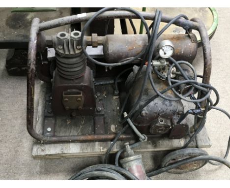 A vintage compressor by the company Small Electric motors of Beckenham, Kent.