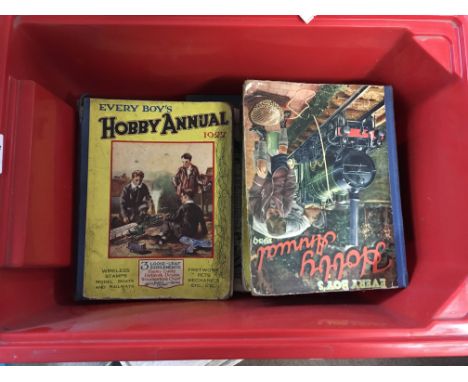 A collection of books including Boys Hobby Annual from the 1920sThe Navy and Army illustrated and other (three boxes)