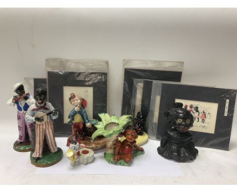 A small collection of vintage ceramics and Norah case prints - NO RESERVE