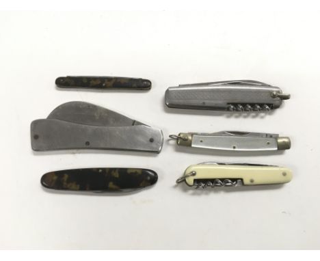 Six vintage penknives.