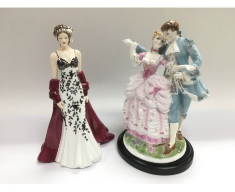 Two limited edition Royal Worcester figures comprising'The Flirtation' and 'Bethany', both come supplied with certificates.