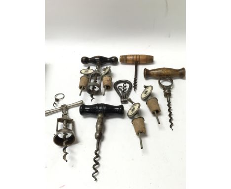 A Collection of vintage corkscrews.