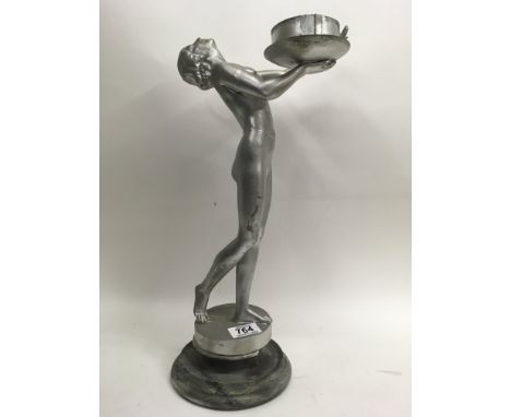 An Art Deco style lamp base in the form of a maiden