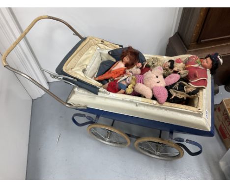 A vintage child�s pram and toys - NO RESERVE