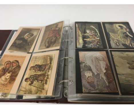 An album of very good quality Antique and vintage Russian AMD other world postcards many other all in excellent condition (a 