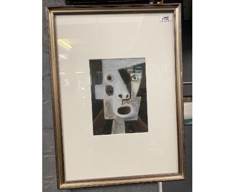 John Roberts (Welsh 1923-2003), abstract study 'Robert Meyrick', coloured etching, signed in pencil and dated 1961. 25 x 18cm