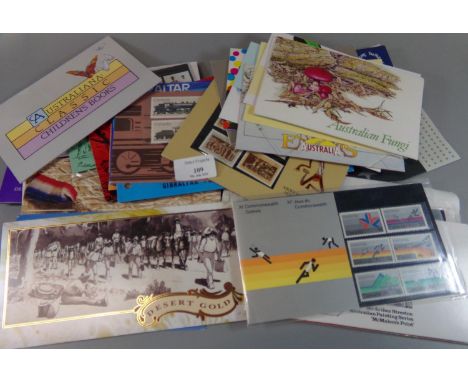 Commonwealth collection of stamp presentation packs including: Australia, Canada, Hong King and Gibraltar.  50+.  (B.P. 21% +