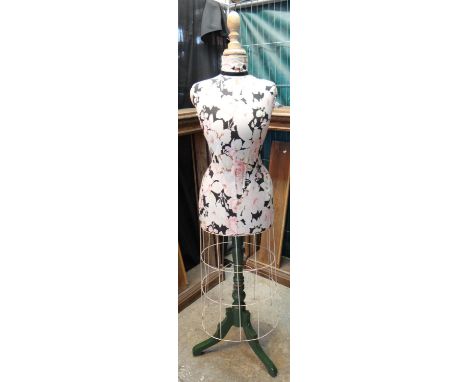 Mid century shop mannequin on a tripod painted base.   (B.P. 21% + VAT) 
