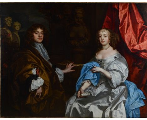 Studio of Sir Peter Lely (Soest 1618-1680 London), Portrait of Sir John Rivers 3rd Baronet, (died circa 1679), and his wife L