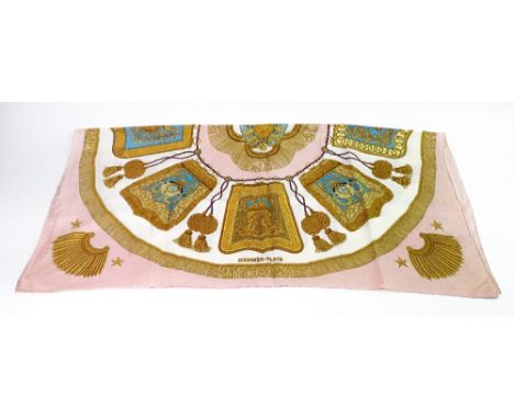 A Hermes scarf designed by Joachim Metz, pattern Poste et Cavalerie.