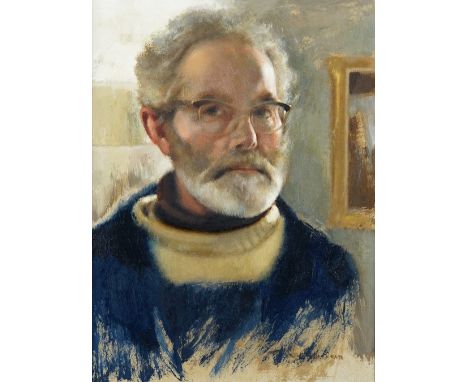 Tom Quinn (British, 1918-2015), Self Portrait, signed twice 'T W Quinn' (lower right), oil on board, 38 x 28cmARR