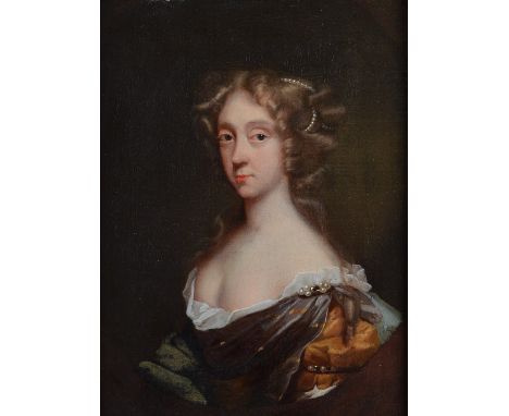 Follower of Sir Peter Lely, A bust length portrait of Lady Elizabeth Spencer, oil on canvas, 46 x 34cm Condition Report The c