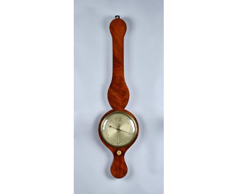 A late Regency mahogany wheel barometerBy S. Bregazzi, DerbyThe 8 1/2in silvered dial with thermometer scale97cm high Conditi